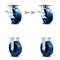 Service Caster 6 Inch Kingpinless Solid Poly Wheel Caster Brakes and Swivel Locks 2 Rigid, 2PK SCC-KP30S620-SPUR-SLB-BSL-2-R-2 - alternate 1